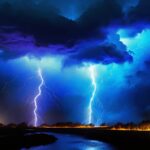 Firefly ein blau aufleuchtender gewitterblitz am dunklen fast schon schwarzen nachthimmel 36040 (1)