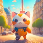 Firefly the spirit of a tamagochi wandering in the city of paris 33518