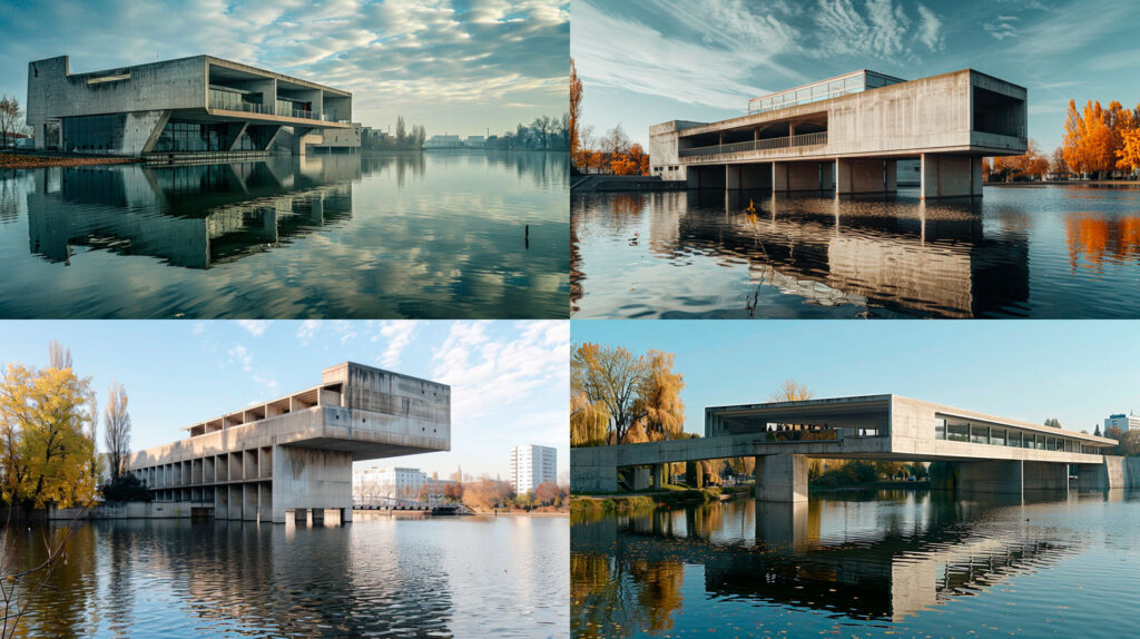 Corbusier Architektur KI generiert - AI