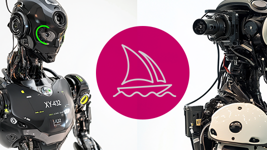 Midjourney Roboter und Androides