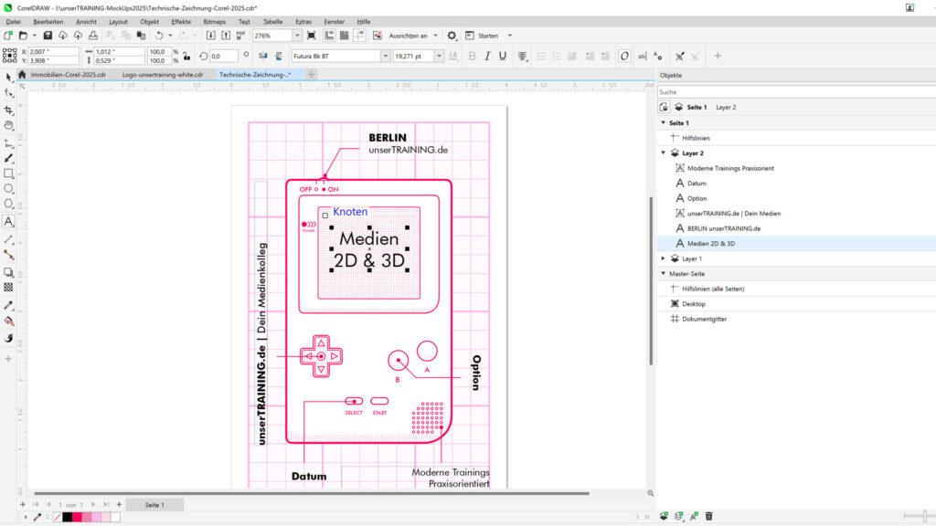 Schulung CorelDRAW für Fortgeschrittene - Techniken erlernen