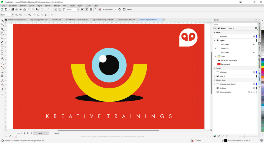 Corel Draw Schulung Beispiel Gestaltung Logo