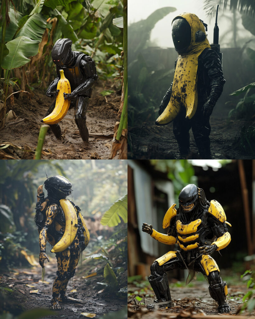 Mech KI generiert Midjourney als Banane