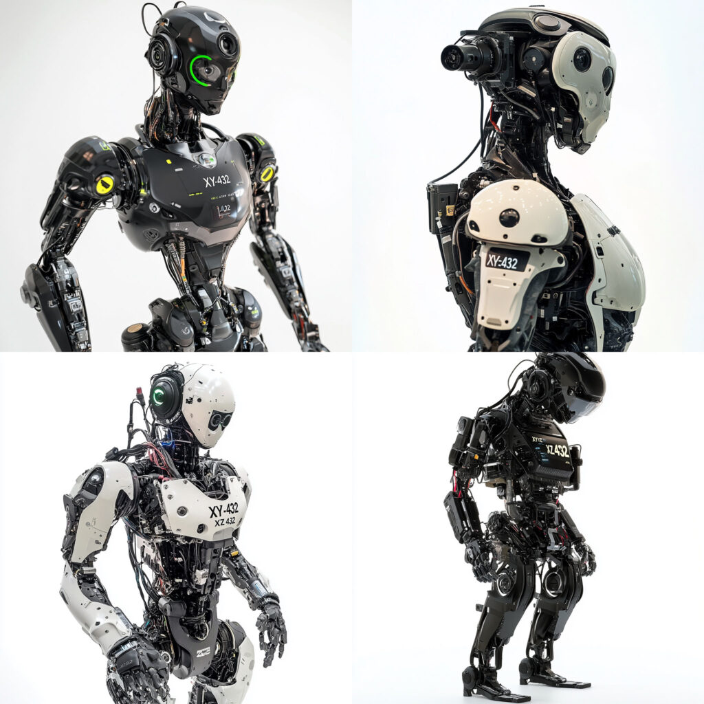 Roboter Droide Körper KI generiert Midjourney