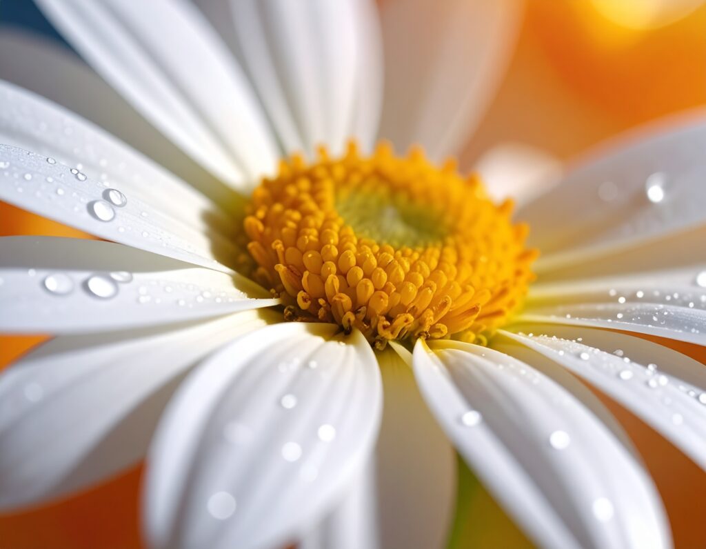 Makroaufnahme einer Blume generiert mit Firefly Version 4