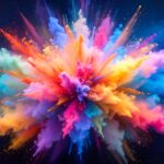 Adobe KI Firefly Beispiel Farbexplosion