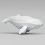 Firefly_A whale looks like a wireframe or low poly construction under dark blue water 716170