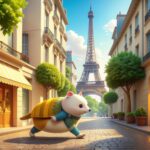 Firefly_The spirit of a tamagochi walking through the city of paris 964120