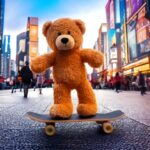 Firefly Bildgenerierung Schulung Beispiel Teddy auf Skateboard