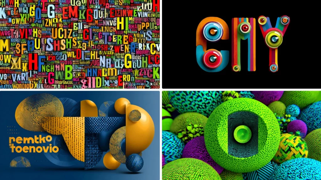 Midjourney Prompts Typografie und Grafikdesign Beispiel Psychedelisch