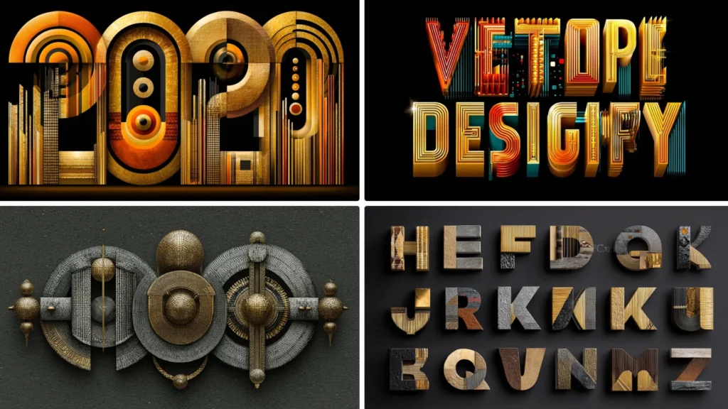 Midjourney Prompts Typografie und Grafikdesign Beispiel Vintage
