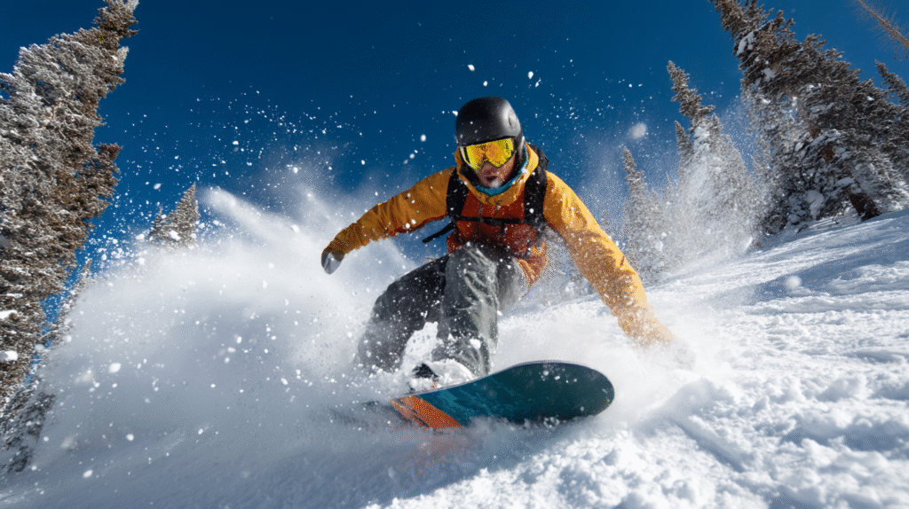 KI Bildgenerierung Snowboardfahrer