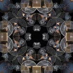 Abstraktes Muster - Abstract pattern on black background